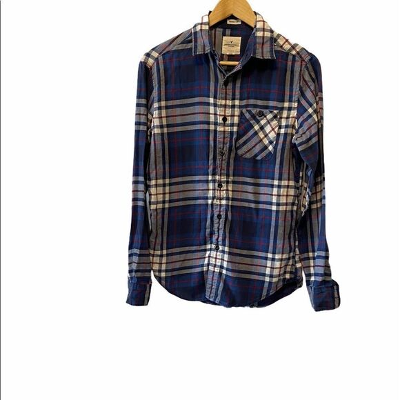 AMERICAN EAGLE Seriously Soft Classic Fit Plaid XS - Picture 1 of 6